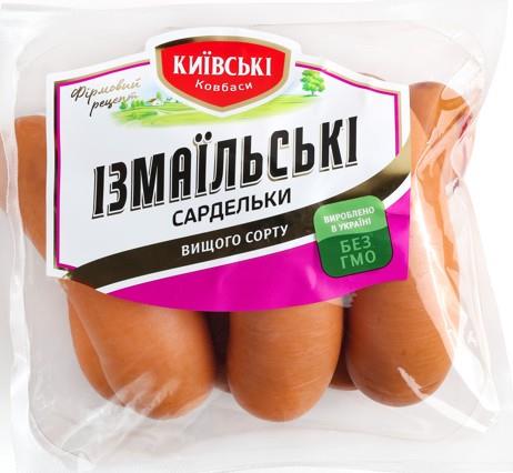 Сардельки Ізмаїльські вищ.сорт КИЇВСЬКІ КОВБАСИ