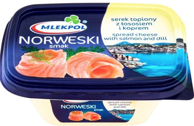 Сир плавлений Norweski smak Лосось кріп Mlekpol 150 г